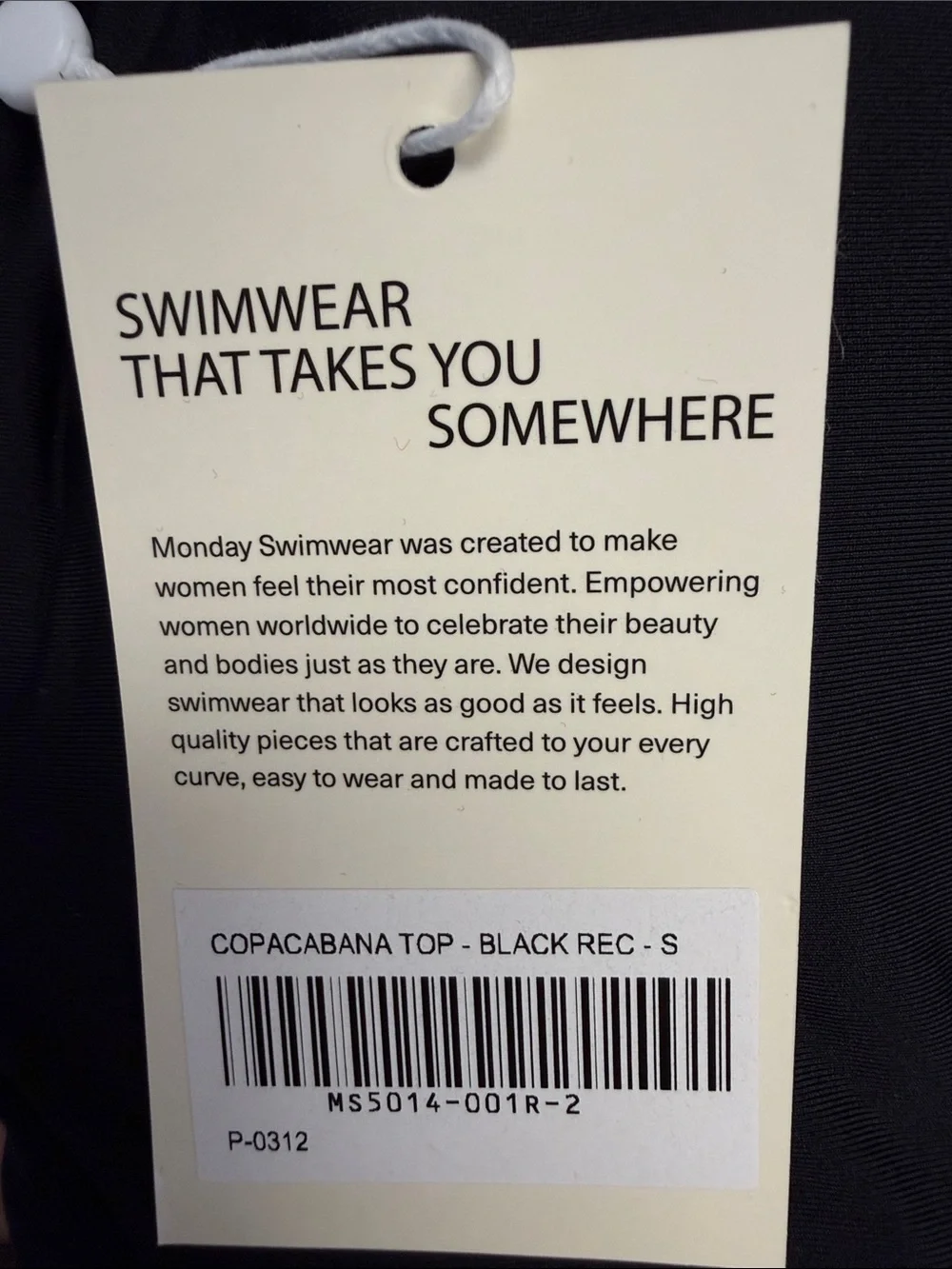 MONDAY SWIMWEAR COPACABANA TOP BLACK - S